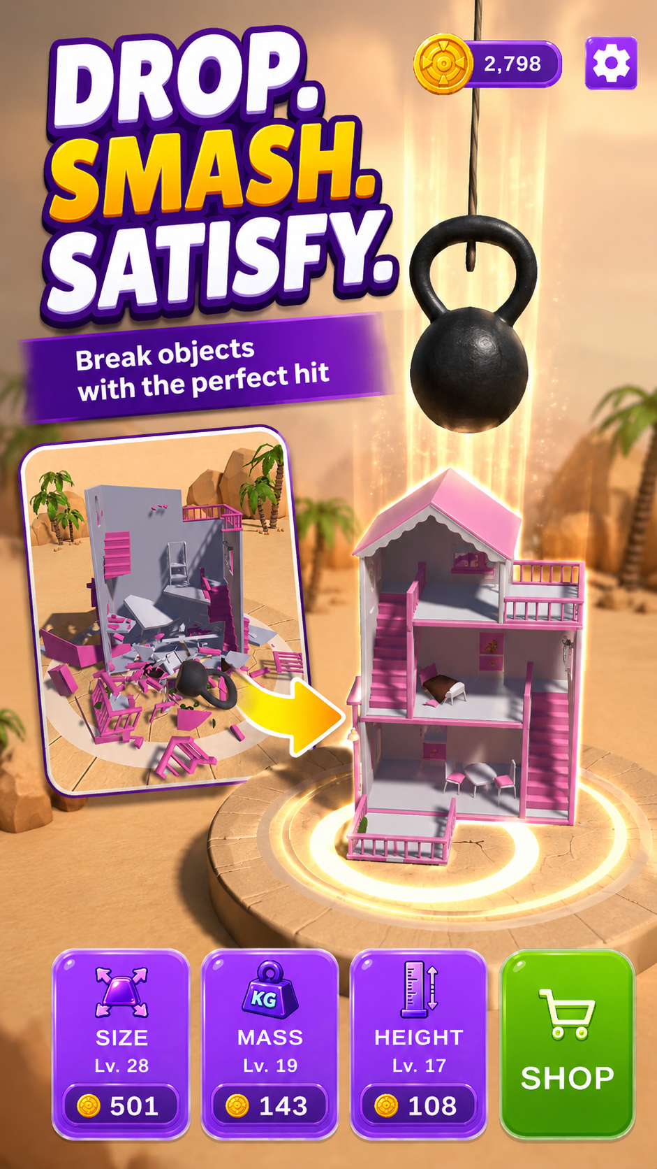 Satisfall physics destruction hero screenshot