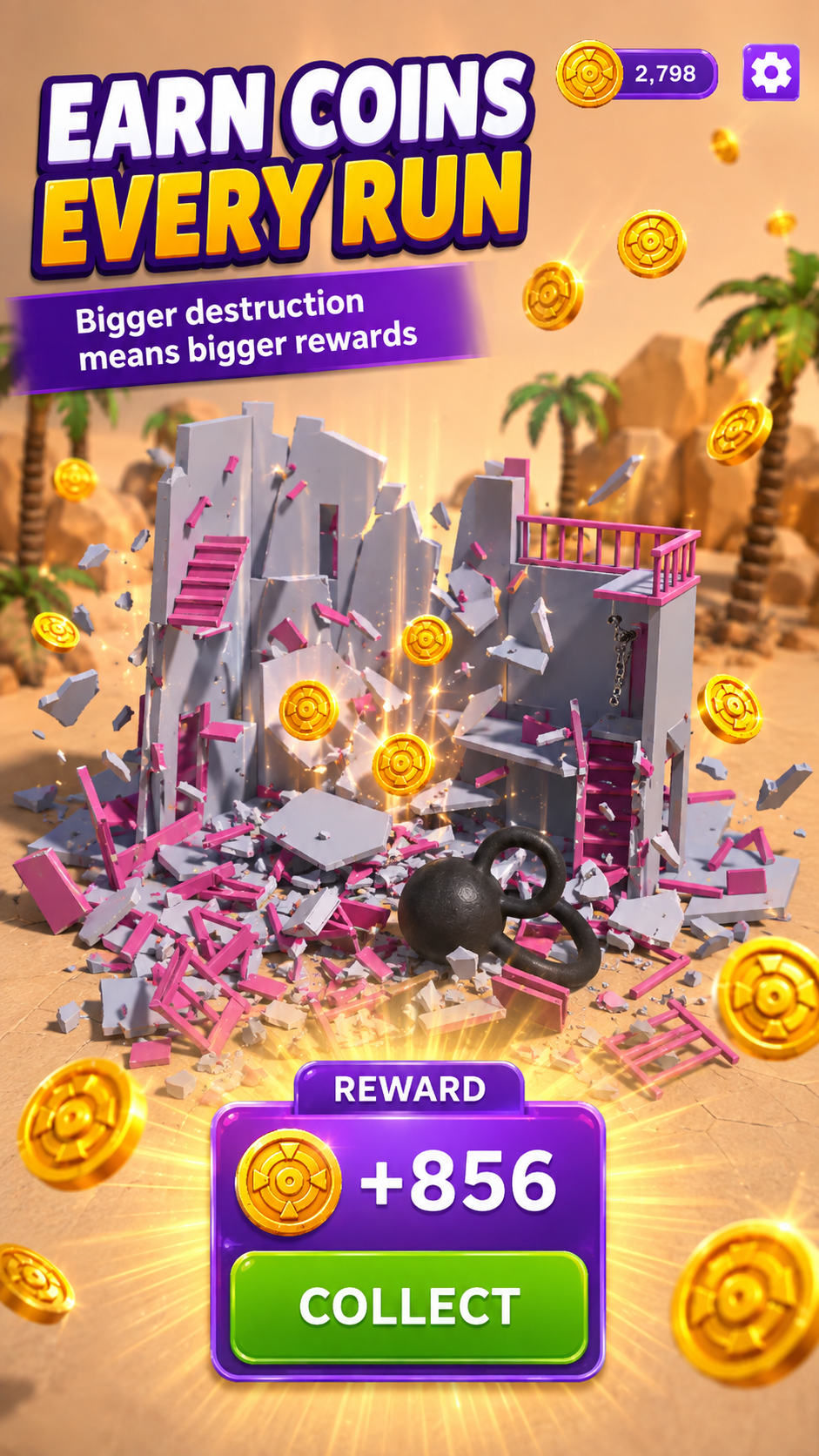 Satisfall earn coins every run screenshot