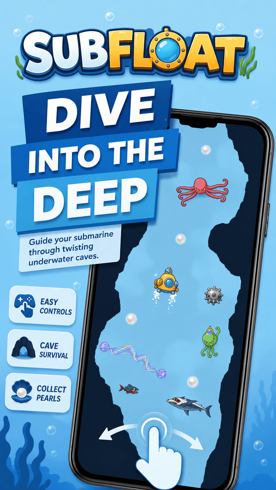 Subfloat ocean cave gameplay screenshot